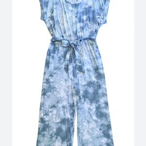 Blue Tie-Dye Jumpsuit